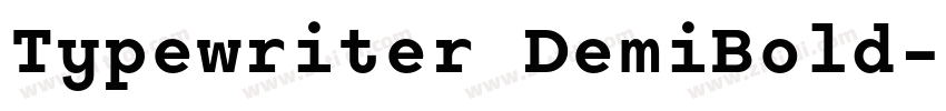 Typewriter DemiBold字体转换